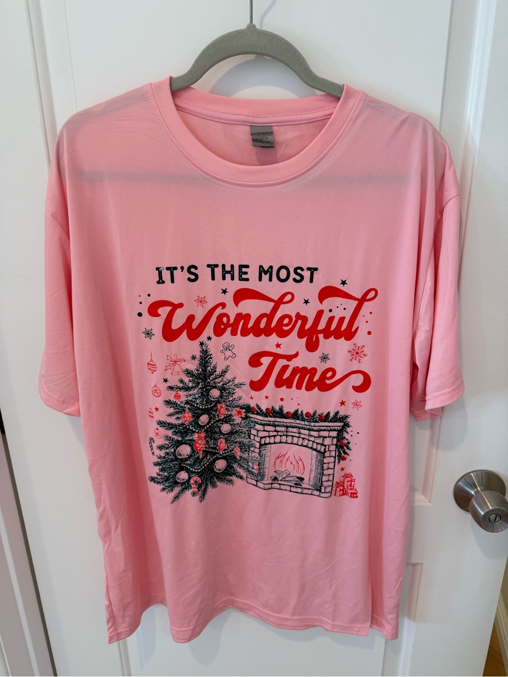Pink "It's The Most Wonderful Time" Holiday T-Shirt